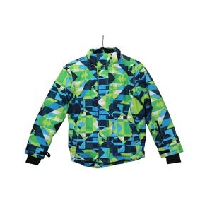 Phibee Kids‎ Youth Hooded Winter Ski Snow Jacket 146/152 Geometric Print
